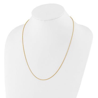 22 Zoll 14K Verstellbar 1.3mm Diamantiert Weizen Halskette