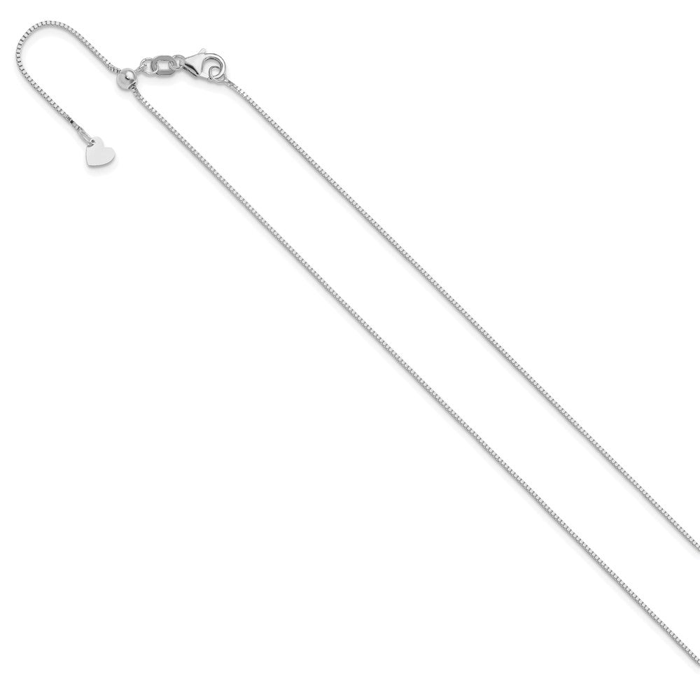 22 Zoll 14K Weißgold Verstellbar.7mm Baby Venezianer Halskette