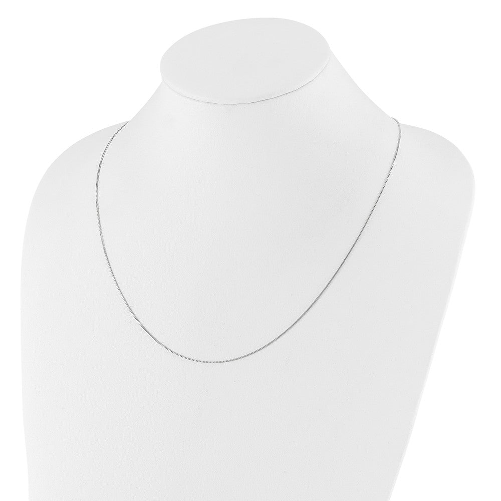 22 Zoll 14K Weißgold Verstellbar.7mm Baby Venezianer Halskette