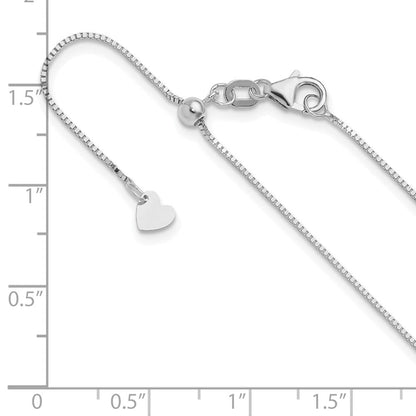 22 Zoll 14K Weißgold Verstellbar.7mm Baby Venezianer Halskette