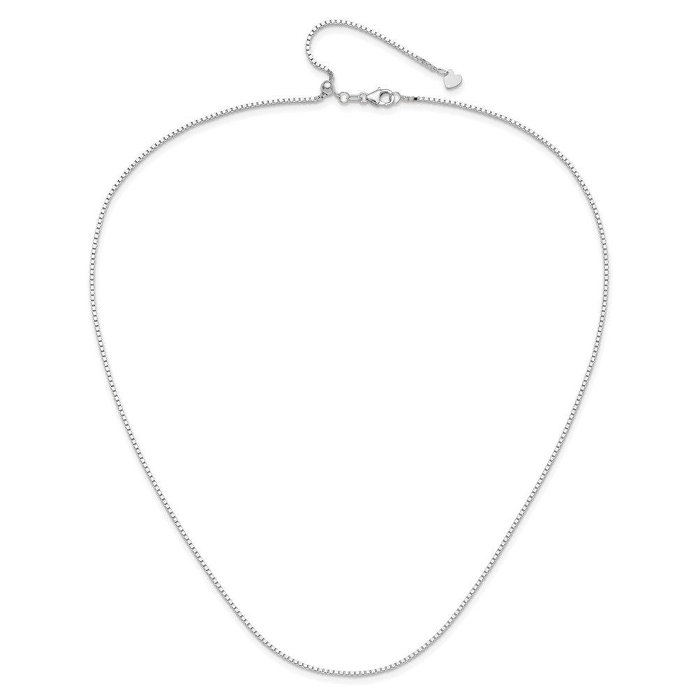 14K Weißgold Verstellbar 1.2mm Venezianer Halskette
