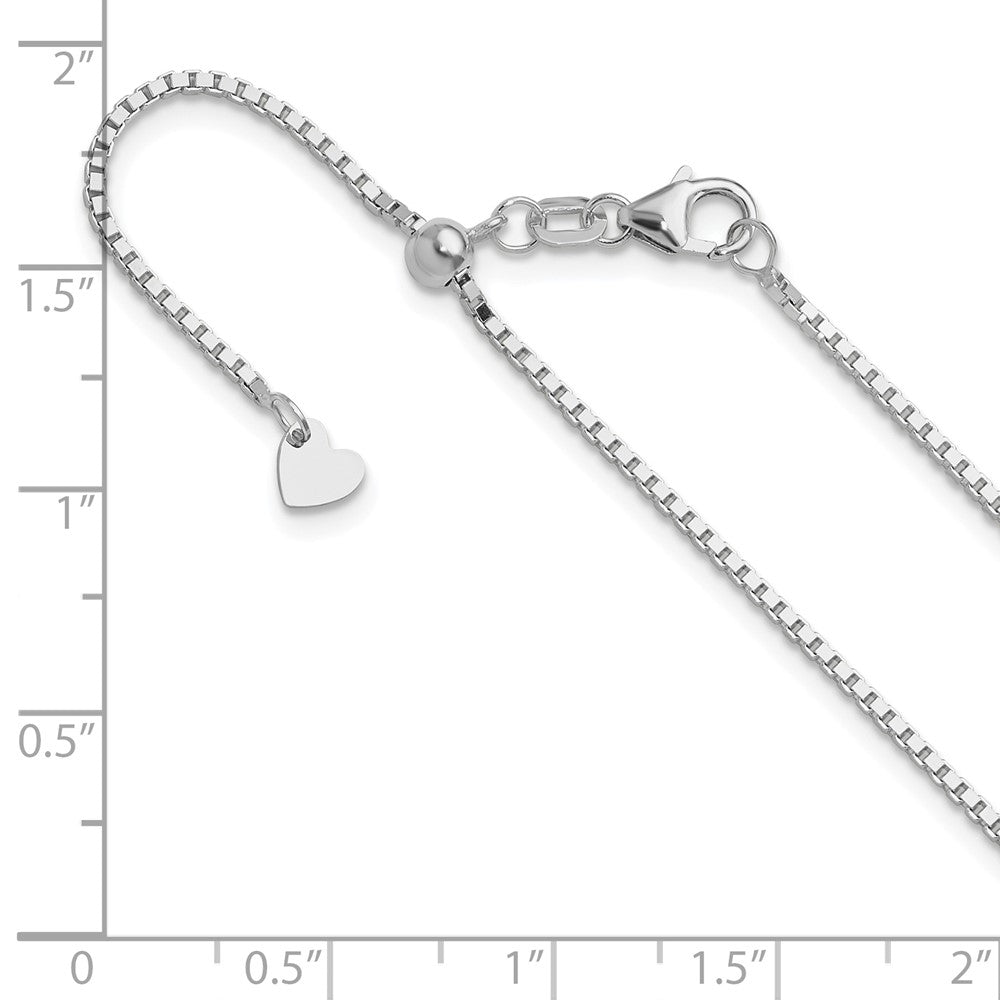 14K Weißgold Verstellbar 1.2mm Venezianer Halskette