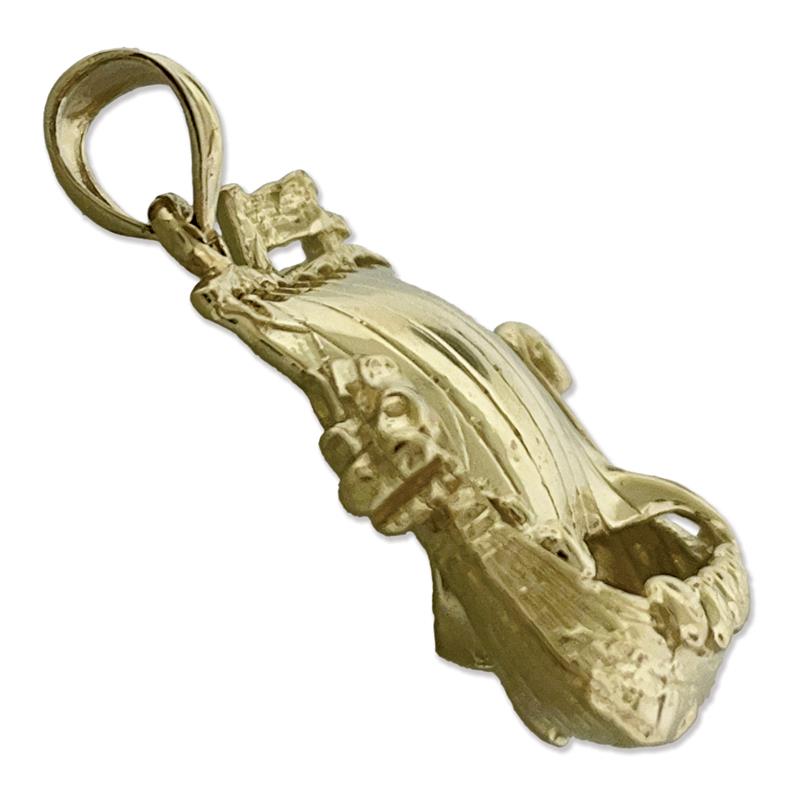 Anhänger Wikingerschiff 3D aus 14K Gold