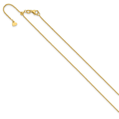 14K Verstellbar 1.25mm Flach Ankerkette Halskette