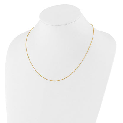 14K Verstellbar 1.25mm Flach Ankerkette Halskette