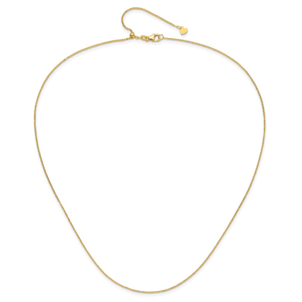 14K Verstellbar 1.25mm Flach Ankerkette Halskette