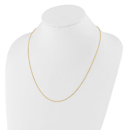 14K Verstellbar 1.25mm Flach Ankerkette Halskette