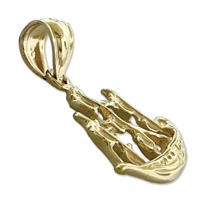 Segelndes Piratenschiff-Charm aus 14K Gold