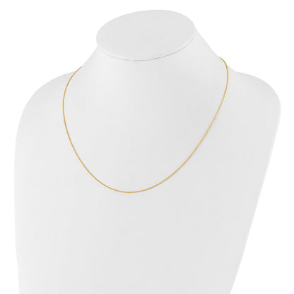14K Verstellbar 1.1mm Rund Ankerkette Halskette