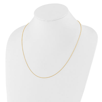 14K Verstellbar 1.1mm Rund Ankerkette Halskette