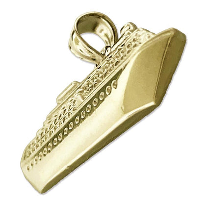 14K Gold 37MM Ozeandampfer-Kreuzschiff-Anhänger