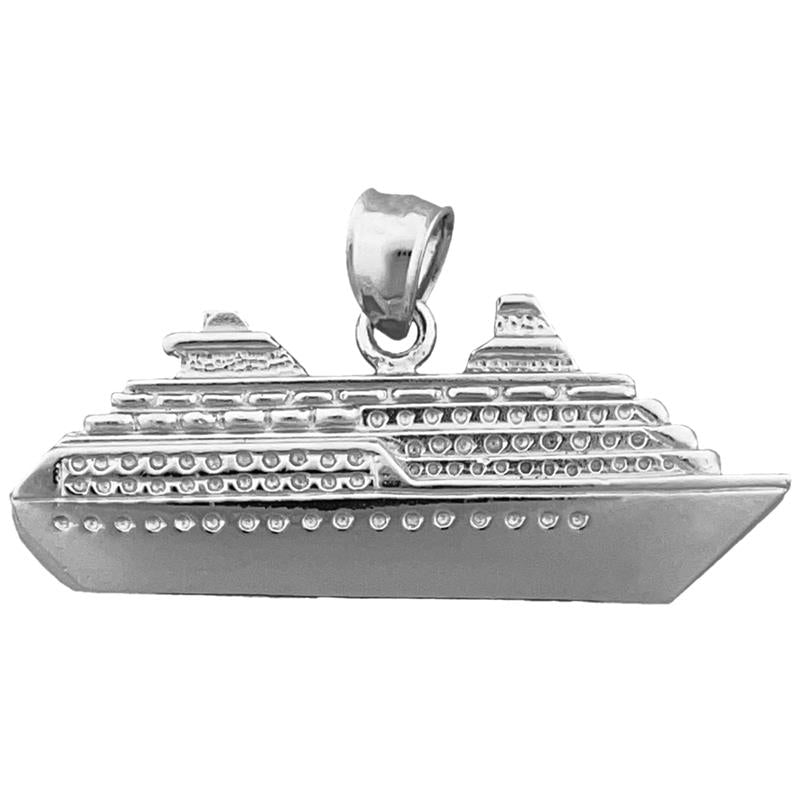 14K Gold 37MM Ozeandampfer-Kreuzschiff-Anhänger