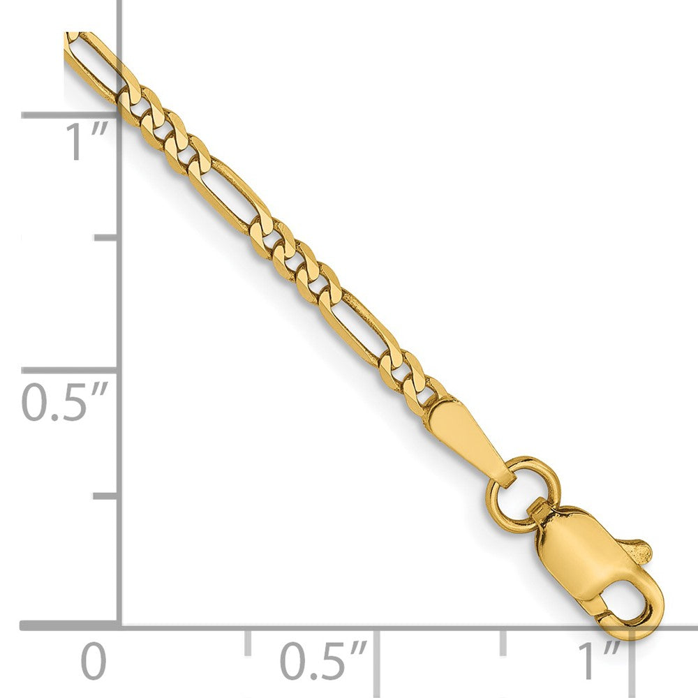 14K 1.8mm Flach Figaro Gliederarmband