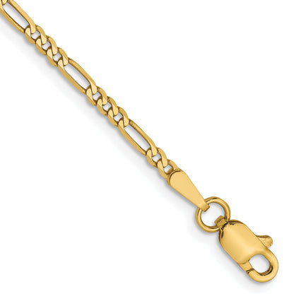 14K 1.8mm Flach Figaro Halskette