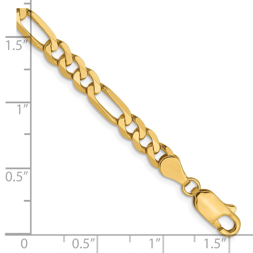 14K 5mm Flach Figaro Gliederarmband