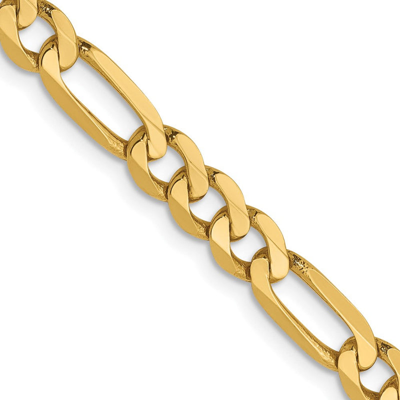 14K 5mm Flach Figaro Halskette