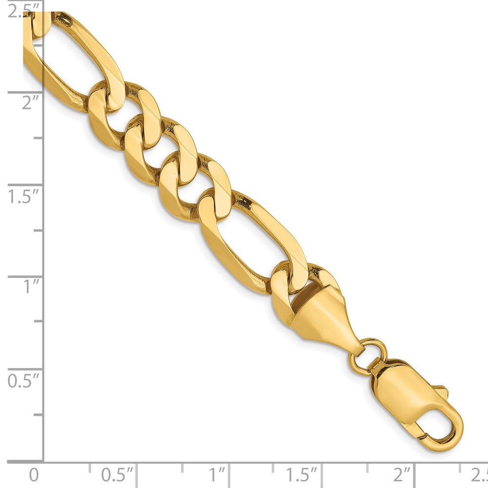 14K 8.75mm Flach Figaro Gliederarmband