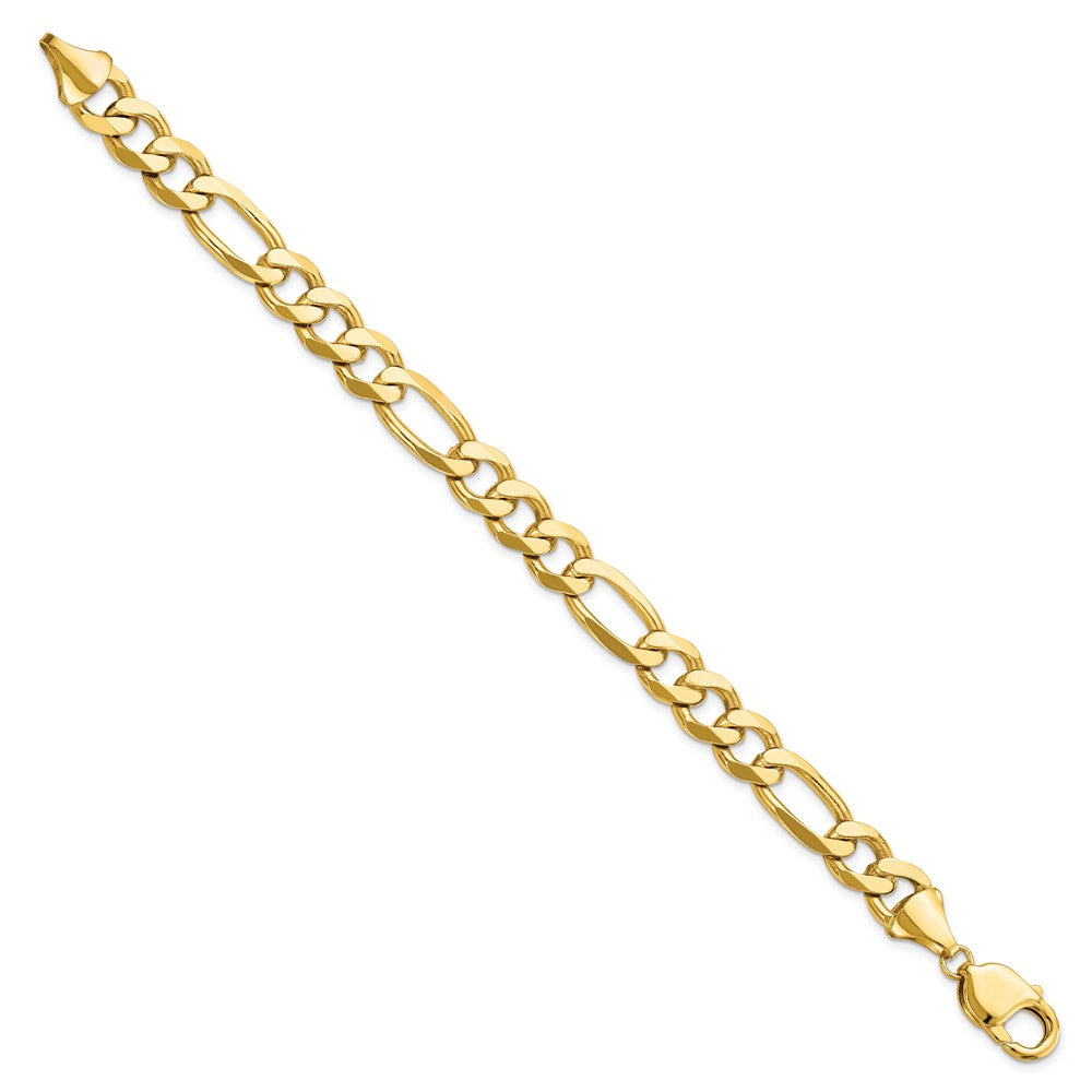14K 10mm Flach Figaro Gliederarmband