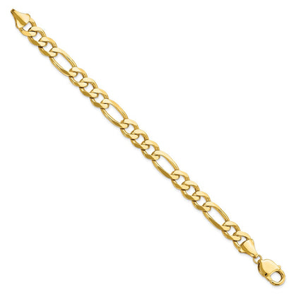 14K 10mm Flach Figaro Gliederarmband