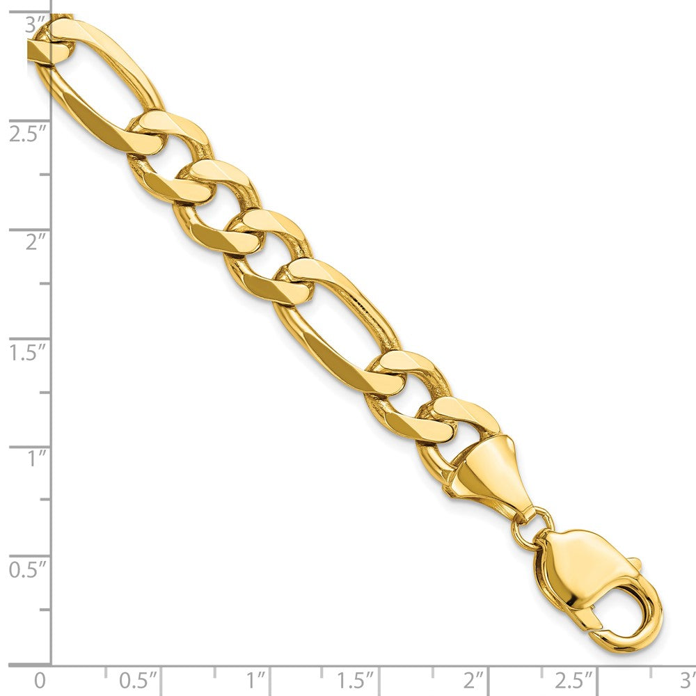 14K 10mm Flach Figaro Gliederarmband