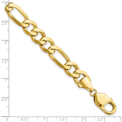 14K 10mm Flach Figaro Gliederarmband