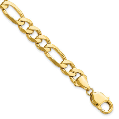 14K 10mm Flach Figaro Gliederarmband