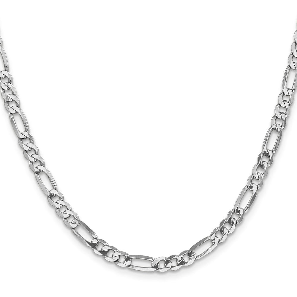 14K Weißgold 5mm Flach Figaro Halskette