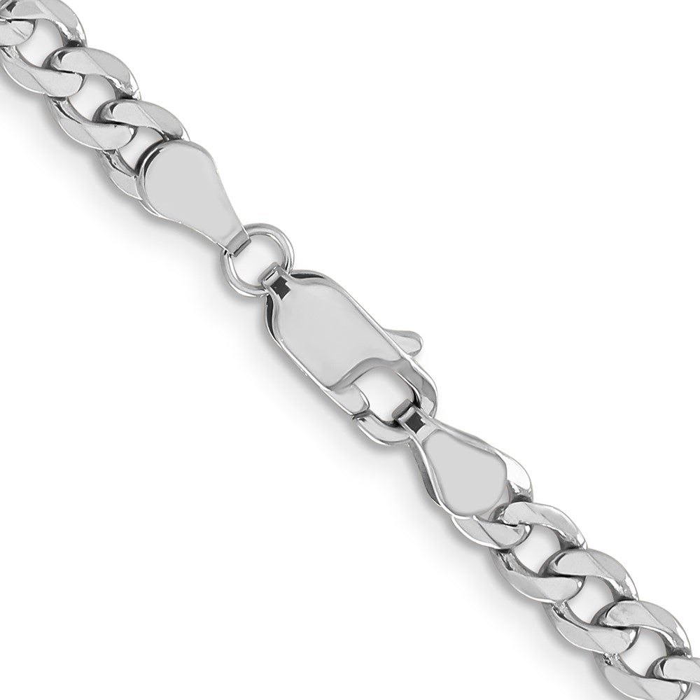 14K Weißgold 5mm Flach Figaro Halskette