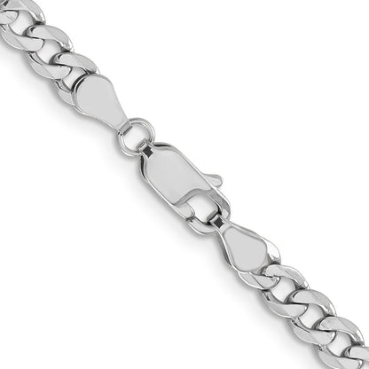 14K Weißgold 5mm Flach Figaro Halskette