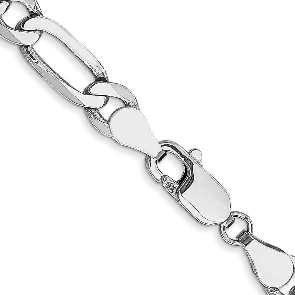 14K Weißgold 5.5mm Flach Figaro Halskette