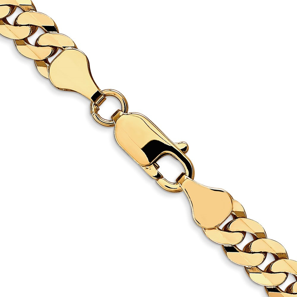14K 6.1mm Flach Abgeschrägt Panzer Gliederarmband