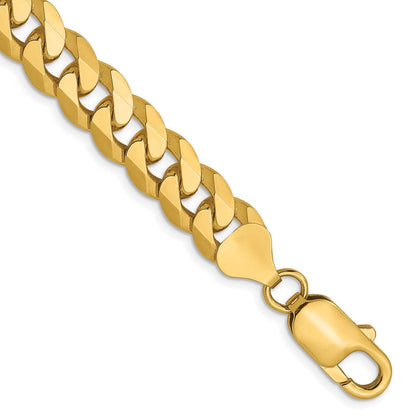 14K 8mm Flach Abgeschrägt Panzer Gliederarmband