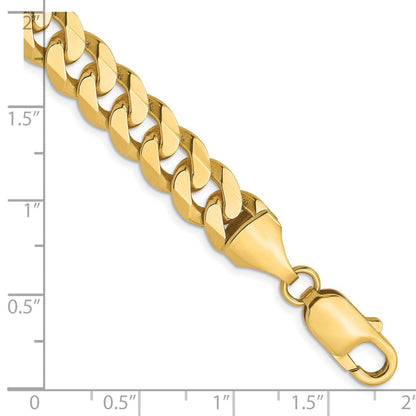 14K 8.75mm Flach Abgeschrägt Panzer Gliederarmband
