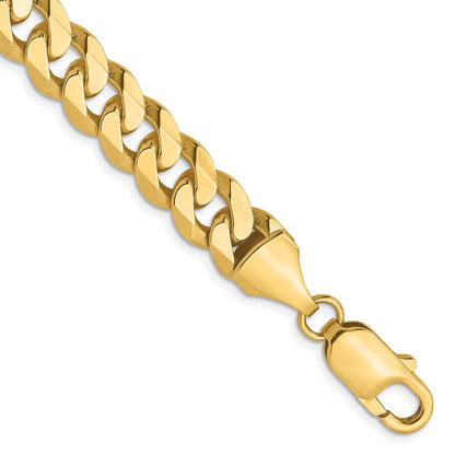 14K 8.75mm Flach Abgeschrägt Panzer Gliederarmband