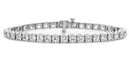 6 ct Gesamtgewicht. Weißgold Vierkrappen Diamant Tennis Armband