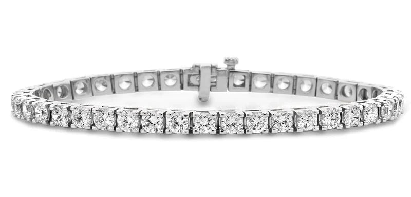 8 ct Gesamtgewicht. 14K Weißgold Classic Vierkrappen Diamant Tennis Armband