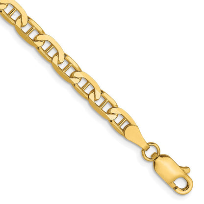 14K 3.75mm Konkav Anker Gliederarmband
