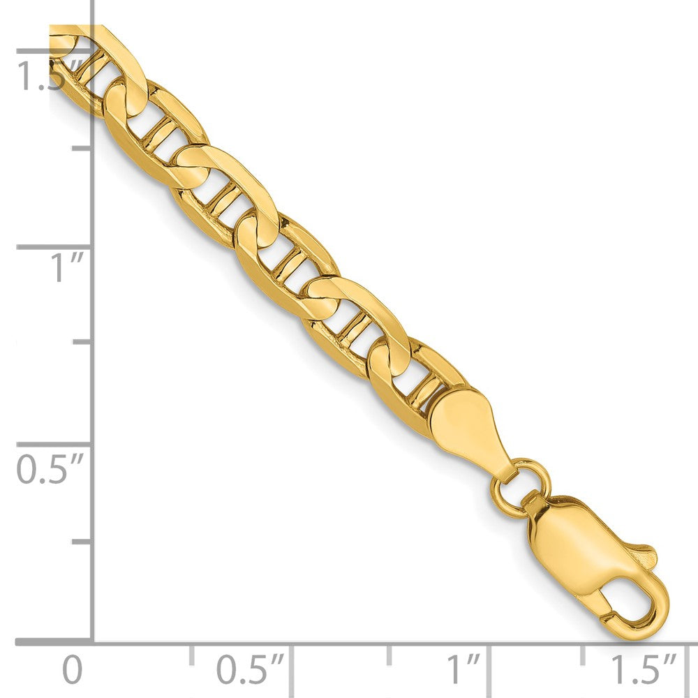 14K 4.5mm Konkav Anker Gliederarmband