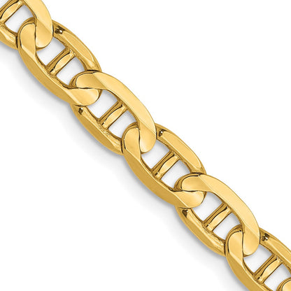14K 4.5mm Konkav Anker Halskette