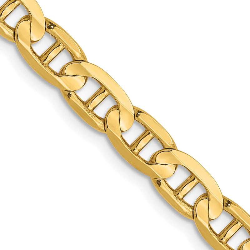 14K 4.5mm Konkav Anker Halskette