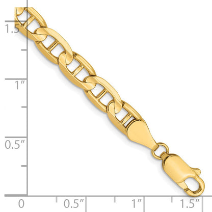 14K 5.25mm Konkav Anker Gliederarmband