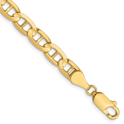 14K 5.25mm Konkav Anker Gliederarmband