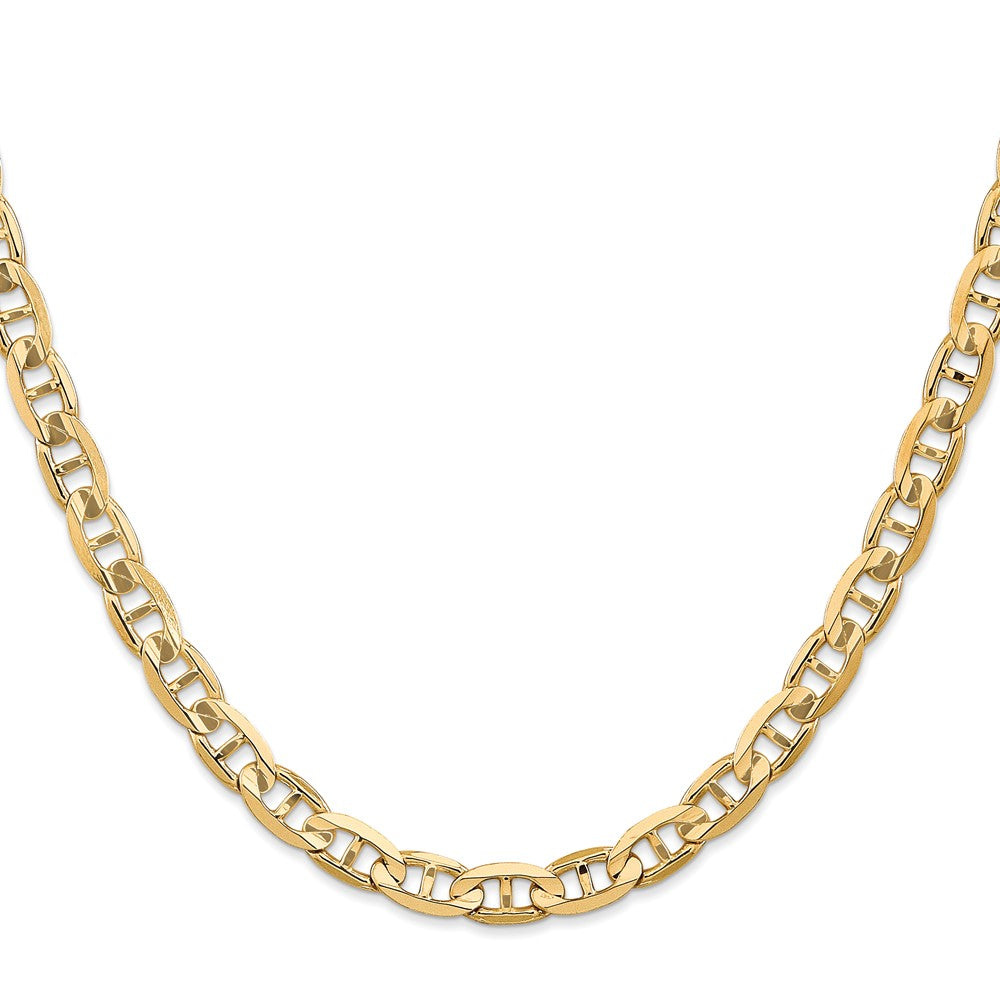 14K 6.25mm Konkav Anker Halskette