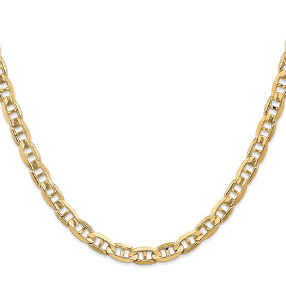 14K 6.25mm Konkav Anker Halskette