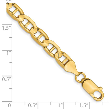 14K 6.25mm Konkav Anker Gliederarmband