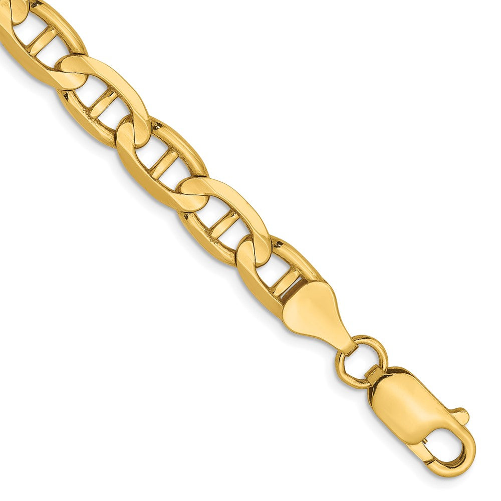 14K 6.25mm Konkav Anker Gliederarmband