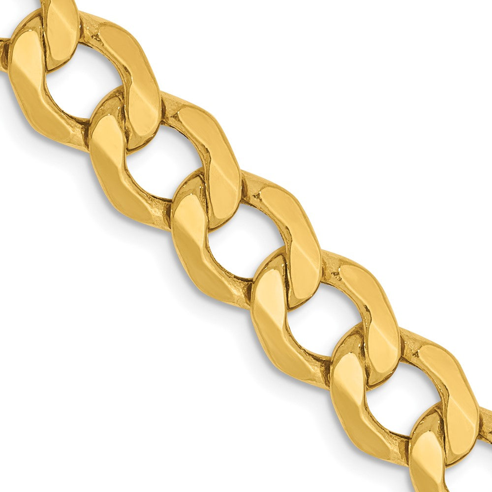 14K 7mm Halbmassiv Panzer Glieder Halskette