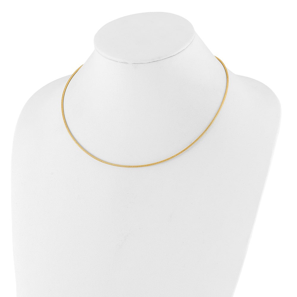 14K Gelbgold 1.5mm Diamantiert Neckwire Halskette