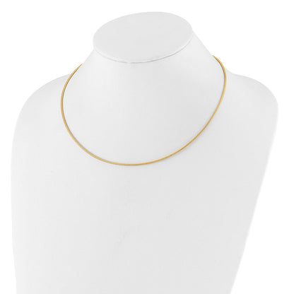 14K Gelbgold 1.5mm Diamantiert Neckwire Halskette