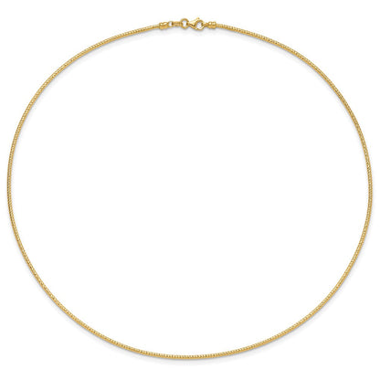 14K Gelbgold 1.5mm Diamantiert Neckwire Halskette